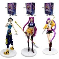 3pcs New Kpop Demon Hunters Action Figure Toy Derpys Tiger Rumi Mira Zoey Sussy Figurine Doll For Fans Birthday Christmas Gift gray