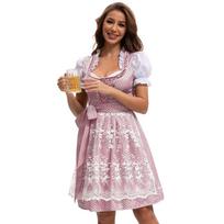 Didelio dydžio Oktoberfest vokiškos tarnaitės kostiuminė suknelė su trumpomis rankovėmis 2XL gray