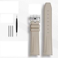 guminė laikrodžio apyrankė Rolex Omega X Swatch Jungtis MoonSwatch Constellation Neperšlampama Sportinė 20mm Laikrodžio dirželis Lenkta galo juosta 20mm gray