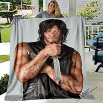 Daryl Dixon The Walking Dead Mesti pledas Siaubo TV serialas Sofos pledas Suaugusiems ir Vaikams Miegamojo Svetainės Dekoras 75x90cm