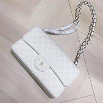 Nauja Xiaoxiangfeng cf rankinė ikrų odos moteriška rankinė karvės odos aukščiausios klasės mados deimantinė peties pasiuntinio rankinė 25*7*16cm white