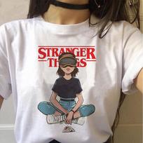 Stranger Things vyriški moteriški marškinėliai apvaliu kaklu trumpomis rankovėmis minkšti kvėpuojantys patogūs medvilniniai marškinėliai M balta