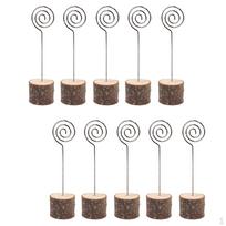 Wooden Card Table Number Stands for Decorations. Pack of 10 01 gray