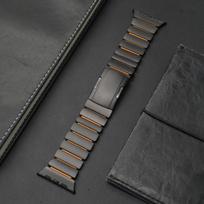 Titanium Silicone Band for Apple Watch Ultra 3 2 49mm Series 11 10 46mm Luxury Bracelet for iwatch 9 8 7 6 5 SE 45mm 44mm Strap for S6 5 4 se3 44mm&180mm black