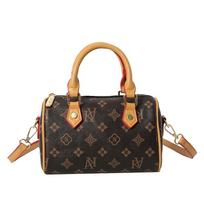 Madinga prabangi moteriška rankinė Dizainerio Crossbody peties piniginė Rankinė Moteriška delninė Kelioninė rankinė Klasikinė Boston tipo rankinė ruda