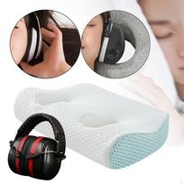Ausų pagalvė su skylutėmis Ausinės, blokuojančios triukšmą, pralaidžios orui, ergonomiškos, skirtos šviesiai mėlyna spalva