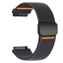 Dirželis Amazfit GTS 4/2/2e/3/GTS2 Mini/GTR/4/3/Pro/GTR2/stratos Magnetinis nailoninis apyrankė Amazfit bip 5 6 20mm/22mm Laikrodžio dirželiai Huawei GT 3-2-2e tamsiai pilka spalva