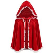 Anime įkvėptas Raudonkepuraitės kostiumas su gobtuvu ir nėrinių apdaila Child 60cm brown