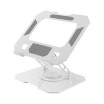 Sturdy Laptop Stand 360-degree Rotation Laptop Stand with Adjustable Height Angle Sturdy Construction Foldable Design for Work gray
