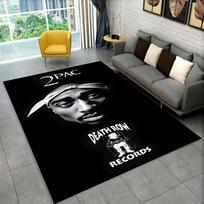 Raperis Eminem Tupac 2pac Hip Hop Rap Dievas Kilimas Kilimėlis Žaidimų Kambariui Miegamajam Svetainei Sofai Namų Dekoras, Vaikų Plotas Kilimas Neslystantis 40x60cm gray