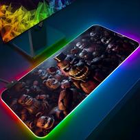 Žaidimų F-Fnaf Five Nights At F-Freddys Pelės Padėkliukas Žaidimų RGB Pelės Padėkliukas Apšviesta Klaviatūra Žaidėja Mergina XXL Nešiojamojo Kompiuterio Kilimėlis Stalo Pasidaryk Pats Spausdinimas RGB600x300x3mm