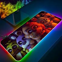 Žaidimų F-Fnaf Five Nights At F-Freddys Pelės Padėkliukas Žaidimų RGB Pelės Padėkliukas Apšviesta Klaviatūra Žaidėja Mergina XXL Nešiojamojo Kompiuterio Kilimėlis Stalo Pasidaryk Pats Spausdinimas RGB600x300x3mm