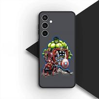 Telefono dėklas Samsung Galaxy S25 S24 S23 FE Ultra Plus S7 Edge S25+ S23+ A56 5G Korpusas Dėklas The Punisher Avengers Marvel Kaukolė Galaxy S23+ gray