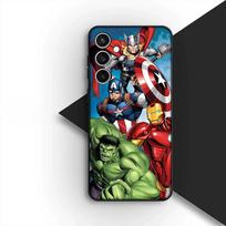 Telefono dėklas Samsung Galaxy S25 S24 S23 FE Ultra Plus S7 Edge S25+ S23+ A56 5G Korpusas Dėklas The Punisher Avengers Marvel Kaukolė Galaxy S25