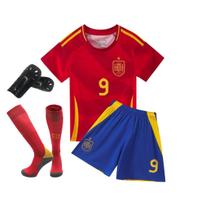 24-25 Ispanijos namų komanda Nr. 9 Nacionalinės Komandos Futbolo Marškinėliai Vaikų Drabužiai Suaugusiųjų Rinkinys Dydis 14-3XL S/170