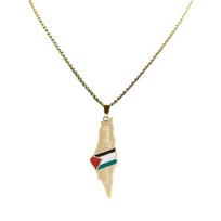 Palestinos Žemėlapio Pakabukas Karoliai Etninė Raktikaulio Grandinėlė Megztinio Grandinėlė Moteriai beige