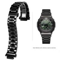 Nerūdijančio plieno laikrodžio apyrankė Casio G-SHOCK GBM-2100/GM-2100/GA-2100 Ga2110 modifikuotam aštuonkampiam apyrankės pakeitimas 16mm For GA-B2100 gray