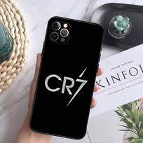 Futbolo C-CR7 R-RonaldoS-S telefono dėklas, skirtas iPhone 16,15,14,13,12 Mini 11 Pro XR,X,XS,MAX 7,8 Plus, silikoninis dangtelis, minkštas, juodas iPhone16promax
