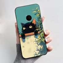 Mielas dėklas Nokia 110 4G 2023 Fundas Capa Spausdintas korpusas Apsauginis dangtelis Minkštas silikonas Animacinis telefono dėklas Coque Nokia 110 4G (2023) black