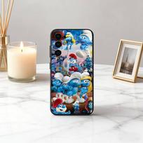 KARIKATŪRINIS F-Funny S-Smurfs ES Telefono dėklas Samsung S25,S24,S21,S22,S23,S30,Ultra,S20,Plus,Fe,Minkštas silikoninis juodas dangtelis Samsung S26ULTRA