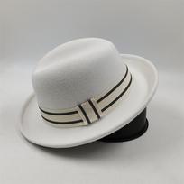 Vyriška kepurė „Pork Pie“ Plunksninė fedora Klasikinė džentelmeno skrybėlė „Bowler“ Cosplay Derby skrybėlė Angliška kepurė Panama sombrero hombre 56-58cm gray