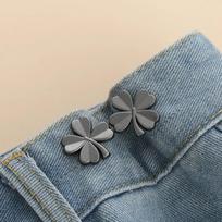 5PCS DIY Four Leaf Clover Tighten Waist Button Metal Reduce Waist Adjustable Waist Clip Detachable Retractable Button Jeans juoda