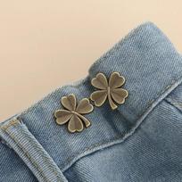 5PCS DIY Four Leaf Clover Tighten Waist Button Metal Reduce Waist Adjustable Waist Clip Detachable Retractable Button Jeans ruda