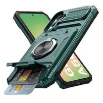 Magnetinis pasukamas žiedas stovas Telefonų dėklai Samsung Galaxy A56 A16 A36 A55 A35 A15 A14 5G A26 dėklui Atsparus smūgiams piniginės dangtelis Galaxy A26 5G žalia