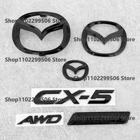 ABS Automobilio Priekinės Grotelės Emblema Galinės Bagažinės Ženkliukas Lipdukas Mazda CX-5 Dyzelinui SKYACTIV Technology D Blizgus Juodas Logotipo Aksesuarai 17-21 cx5