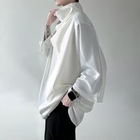 Vyriški marškiniai Vienspalviai Golfo apykaklės 3/4 rankovės Laisvalaikio vyriški drabužiai Streetwear Laisvi Madingi Netaisyklingi marškiniai XXXL balta