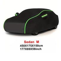 Visapusiškai atspari vandeniui automobilio danga, skirta laukui, visoms oro sąlygoms, apsauga nuo UV spindulių, sedano pilna danga, 210D, juoda, universali apsauginė danga M :450X175X150CM  black