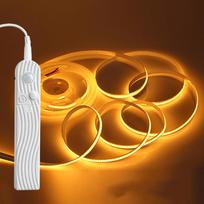 Judesio jutiklio COB LED juosta 5V 8mm 320LED/m Maitinama baterijomis Daugiaspalvis indukcinis naktinis šviestuvas Šiltai baltas Raudonas Mėlynas Geltonas Žalias 2m auksinė