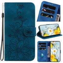 Odinis telefono dėklas, skirtas Samsung Galaxy A56 A55 A54 A53 A52 A35 A36 A34 A26 A25 A23 A14 A15 A12 A16 a17 5G su kortelės lizdu, piniginės dangtelis Galaxy A17 mėlyna