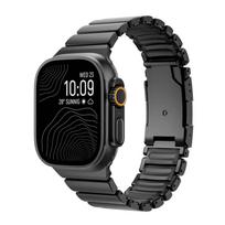 Titano silikono magnetinis dirželis Apple Watch Ultra 3/2 49mm serijai 11 10 46mm Metalinis dirželis Iwatch 9 8 7 45mm 6 SE 5 44mm Titanium Material&For Ultra 3 2 1 49mm black