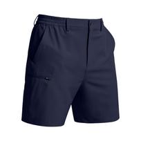 Mens Multi Pocket Casual Golf Business Suit Shorts with Elastic Waistband and Zipper Fly for Office and Outdoor Activities M tamsiai mėlyna