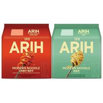 Paldo BTS makaronai [ARIH] Modernūs makaronai Korėjietiški kepti makaronai 1 pakuotė (4 vnt) 125g~140g   (7 skoniai, 18 variantų) #Spicy Seaweed 1Pack + Vongole 1Pack red