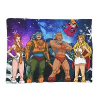 Eternia He-Manas Ir Pasaulių Valdovai Antklodė Minkšta Šilta Flanelinė Mėtoma Antklodė Pliušinė Lovai Svetainei Iškylai Kelionei Size: 75*100cm, Weight: 230 GSM blue