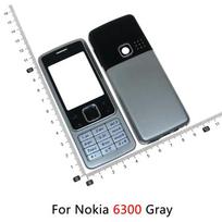 Pilna priekinė klaviatūra Nokia 6300 C3 C3-00 C5 C5-00 6303 baterijos galinis dangtelis korpusas 6300 Gray black
