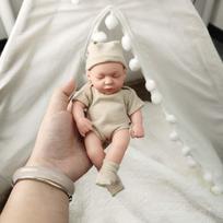 20CM Reborn lėlė Minkšta ir pilno kūno vinilinė Reborn lėlė 7,87 colio gyvybinga miela mini naujagimio lėlė žaislai suaugusiems gimtadienio dovanos white