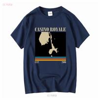Casino Royale T Shirt Style Sweat Classic Movie Couples Long Or Short Sleeves Vintage Washed Unisex Breathable Homme Streetwear 4XL black