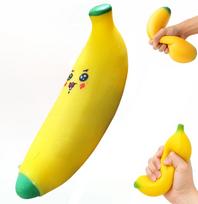 Parduodamas Realistiškas Bananas Lėtai Kylančias Fidget Žaislas Streso Nerimo Malšinimo Suspaudžiamas Įrenginys yellow
