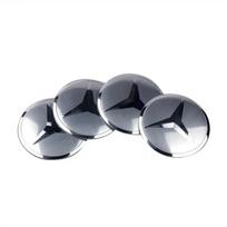 4pcs Car Styling Wheel Center Hub Caps Rim Cover Badge Emblem Sticker For Benz AMG VIANO GLB GLC W108 W124 W126 W169 W176 GLE gray