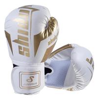 Profesionalios bokso pirštinės Suaugusiems Vaikams Treniruotėms Smūgiavimo maišas Muay Thai Kovos menai Sparringas PU oda 10 oz Height 160-180 cm balta