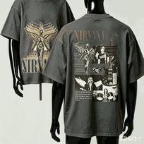 Nirvana Gerbėjų Dovanų Marškinėliai Unisex Unisex Harajuku Dydeli Unisex Trumpomis Rankovėmis Gatvės Drabužiai Aukštos Kokybės Poroms Patogūs Marškinėliai 3XL gray