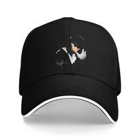 MJ king of pop  The Musical Moonwalk Tribute Iconic Silhouette Sandwich Hats Men Hat Sports Cap Adjustable Baseball Cap Autumn One Size black