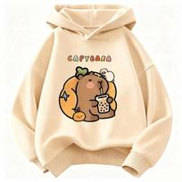 Kapibara Gerianti Sultis Vaikams Hoody Palaidinė Mielas Harajuku Hoody Berniukams Mergaitėms Pavasarinės Laisvalaikio Hoodies 150 beige