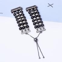 20 mm dirželis Samsung Galaxy Watch 41 mm 42 mm Active 2 40 mm 44 mm Diamond Bead laikrodžio apyrankė Gear Sport huawei gt 2 42 mm for Gear Sport juoda