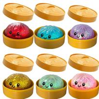 Blizgus koldūnas Squishy su dėžute Koldūnai Sensorinis garintuvas Minkštas TPR tešlos kamuoliukas Dekompresijai Fidget žaislas Streso mažinimui Dovana