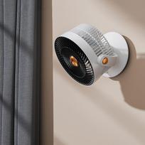 Portable Air Circulator Fan 4 Speeds USB Oscillating Fan Table Wall Mount Fan with Night Light for Home Office Camping black