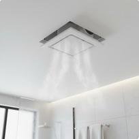 Lubinis ištraukiamasis ventiliatorius Tylus virtuvės oro judinimo prietaisas Energija 8 Inch Square White